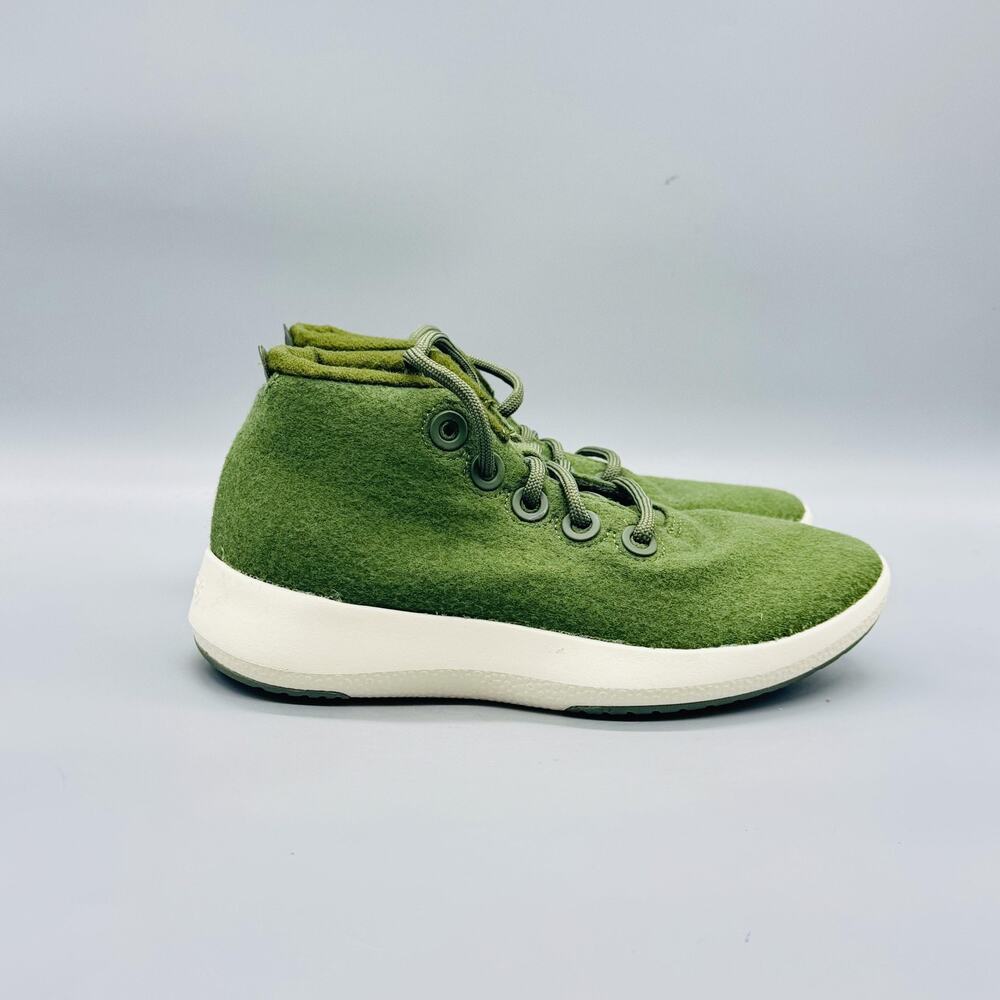 Allbirds Shoes Women 7 Green Wool Runner Mizzle Mid Top Lace Up Sneakers Comfort